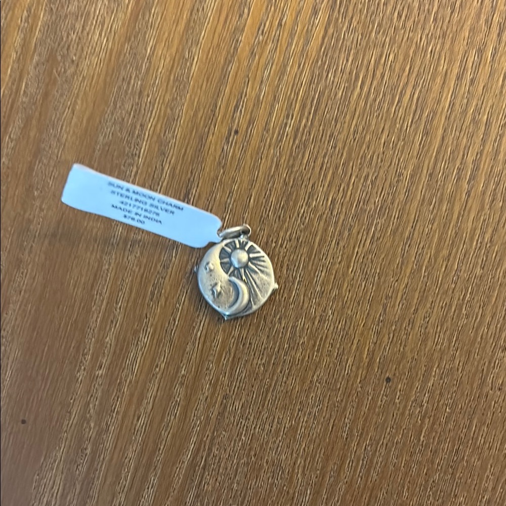 Celestial Sun and Moon Sterling Silver Pendant